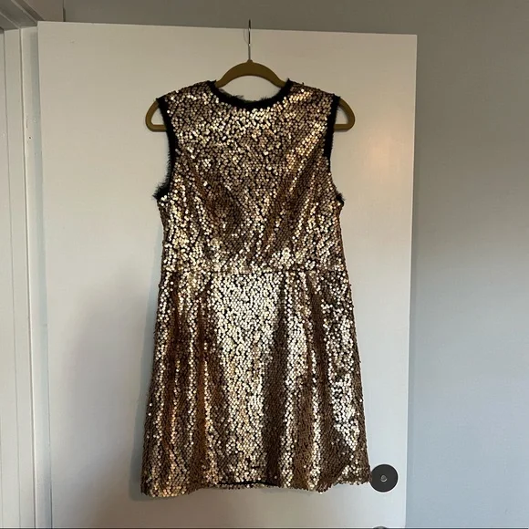 Gold sequin Nanette Lepore cocktail dress. Size 12